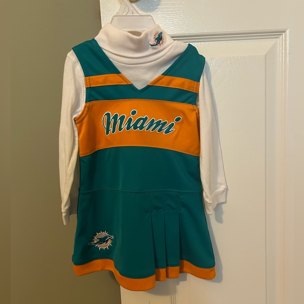 NFL Miami dolphins cheerleader outfit toddler